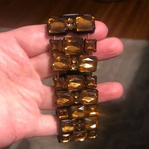 Black and amber bracelet